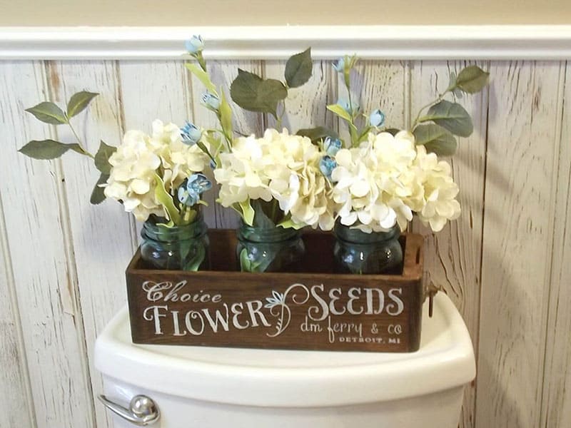 Repurposed Flower Display Box