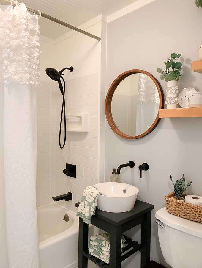 Rustic Small Guest Bathroom