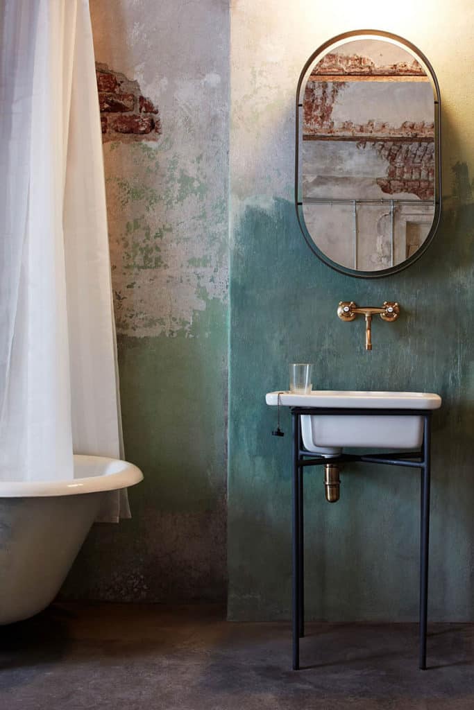 Small Moody And Rustic Bathroom