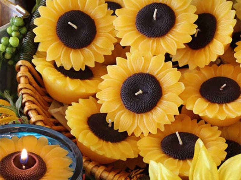 Sunflower Candles