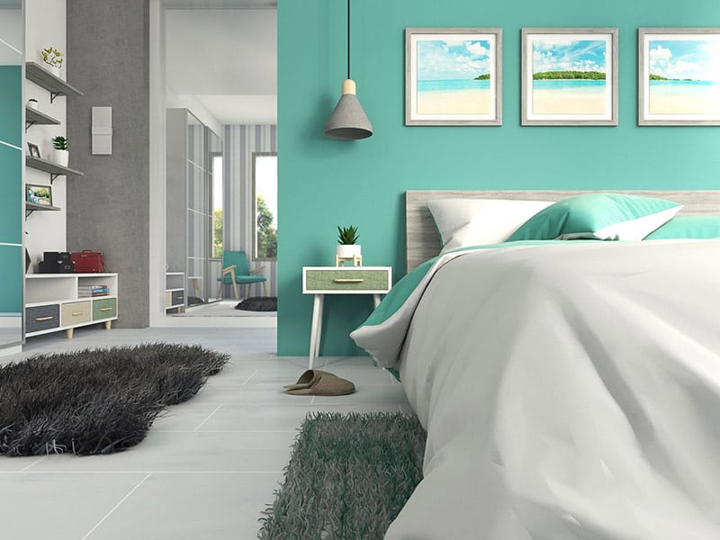 Teal Wall 