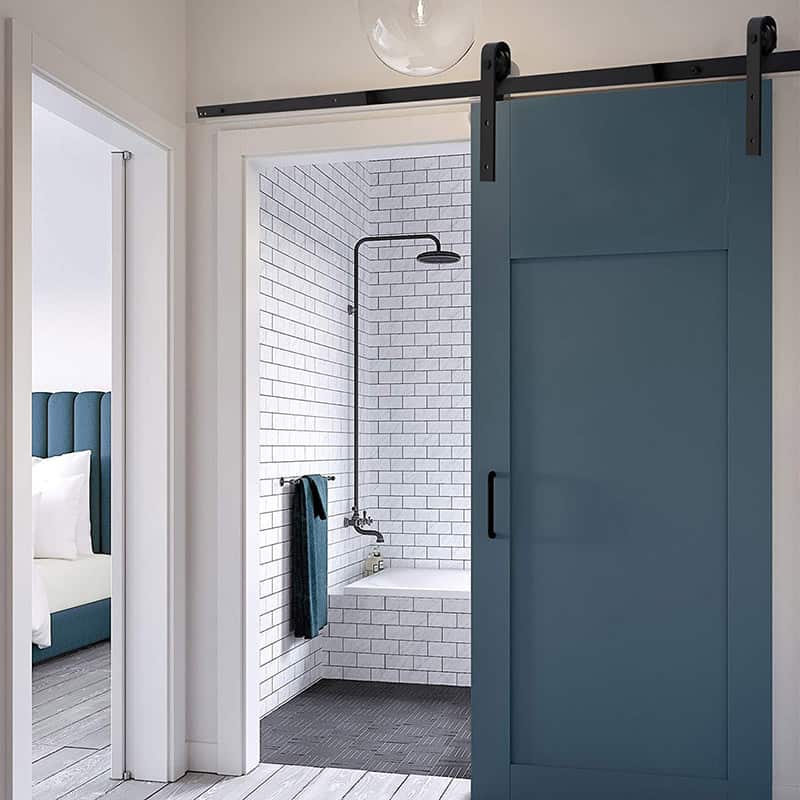 Turquoise Sliding Barn Door