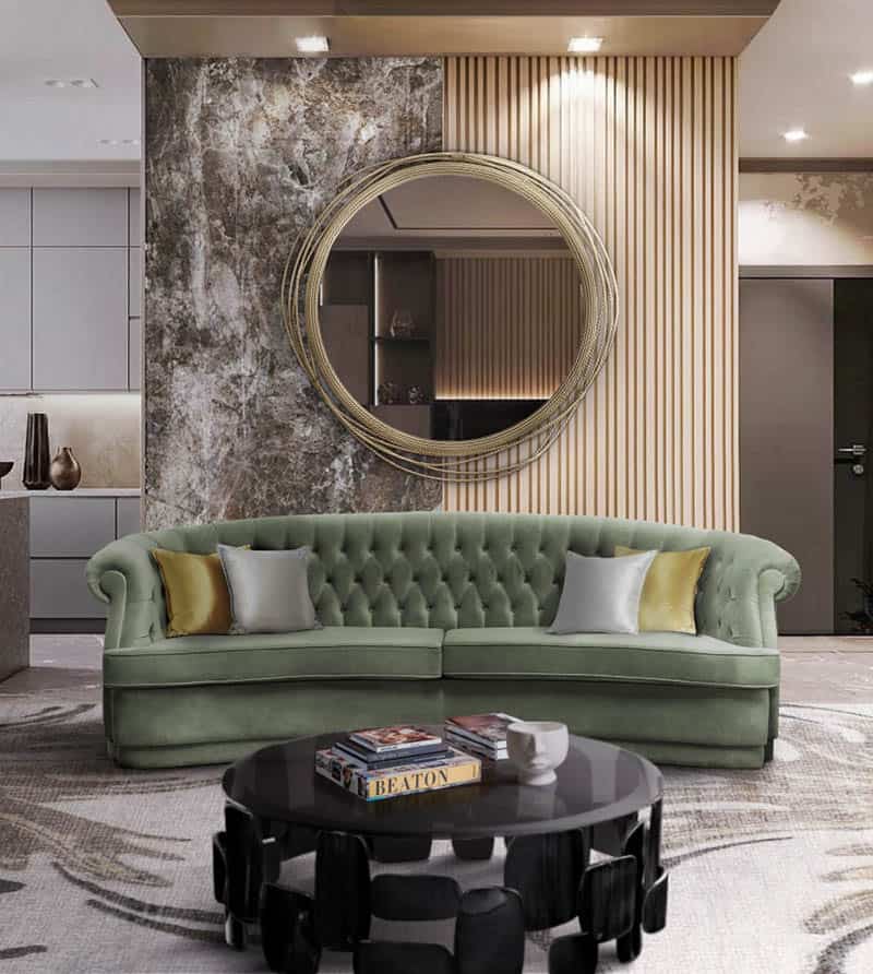 Unique Brass Frame Mirror