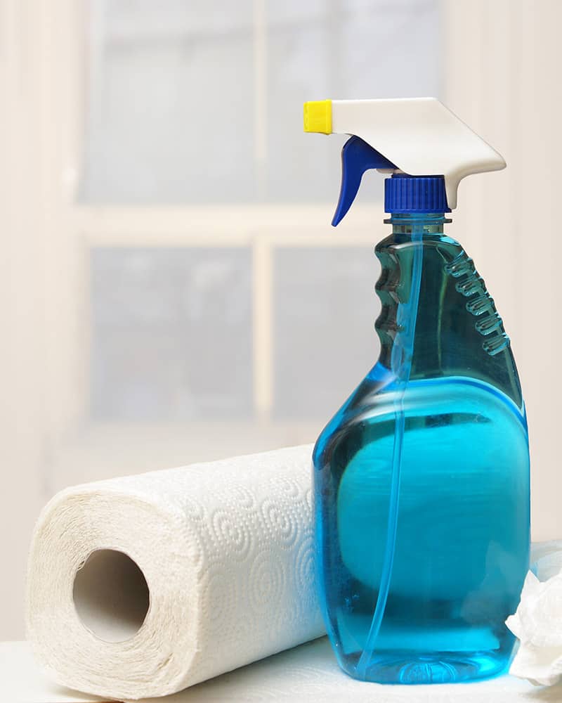 Utilize The Glass Cleaner