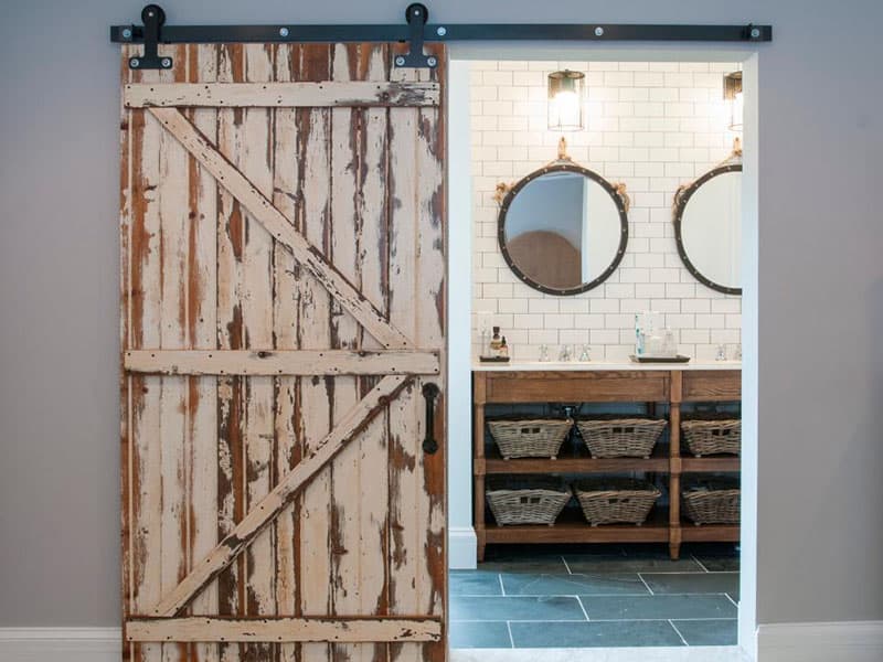 Weathered Sliding Barn Door