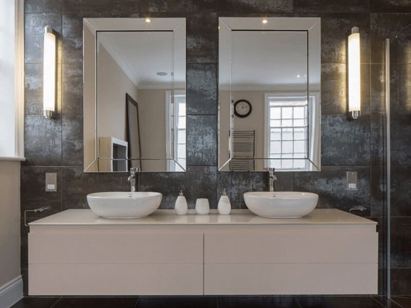 White Double Vanity