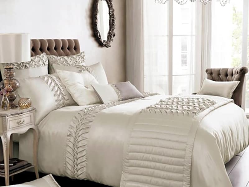 White Silk Bed