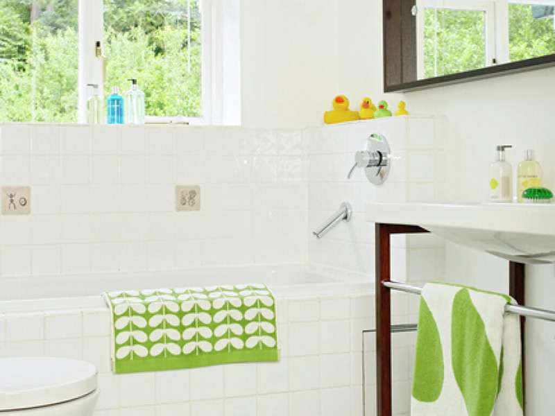 White With Green Accents