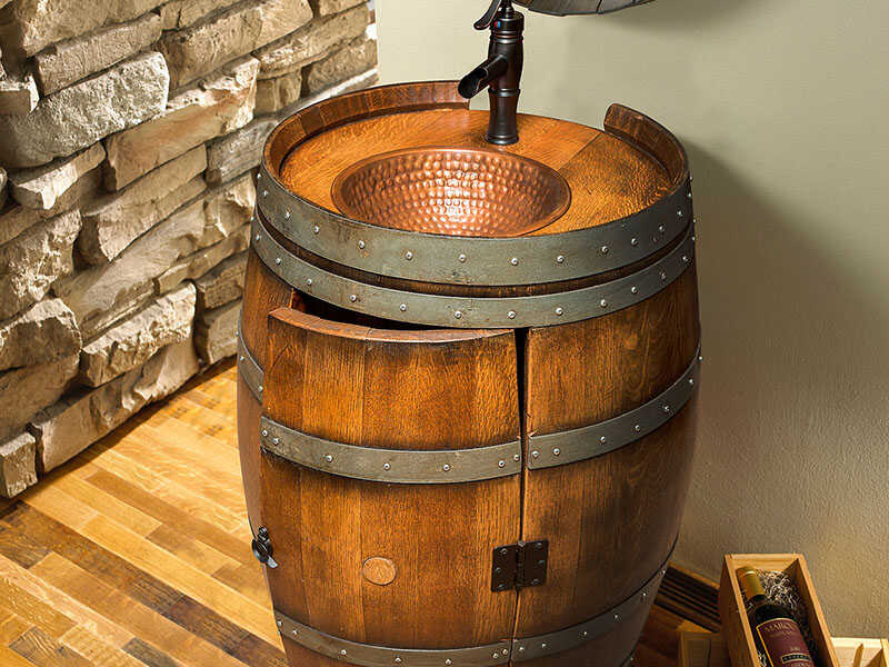Wine Barrel Vanity