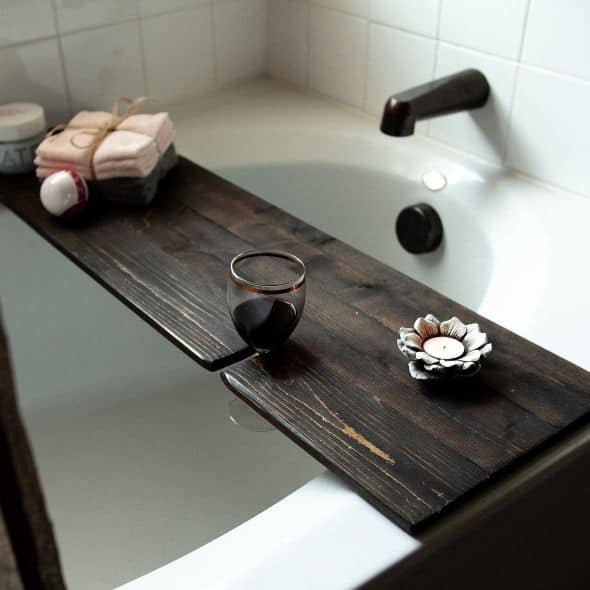 Wooden Bathtub Tray