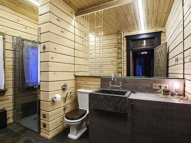 Contemporary Cabin Bathroom
