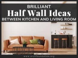 Half Wall Ideas Between Kitchen Living Room