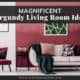 Burgundy Living Room Ideas