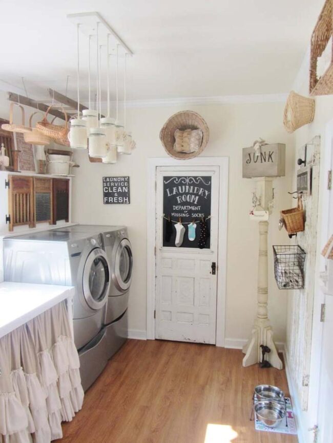 Chalkboard Door Laundry Style