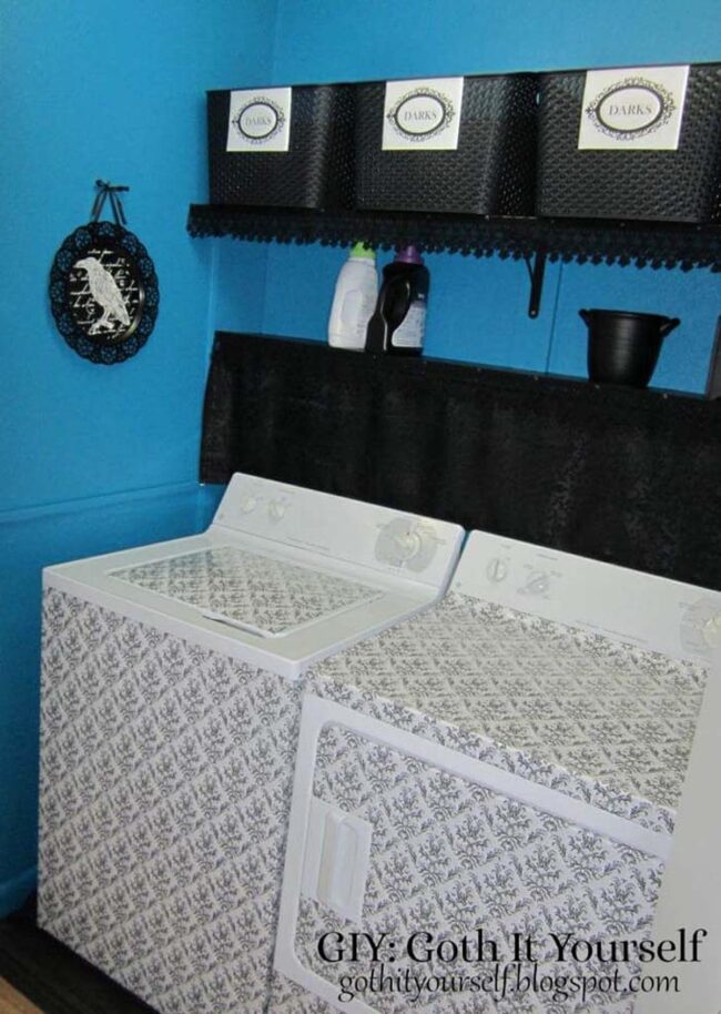 Vintage Shelf Liner Makeover