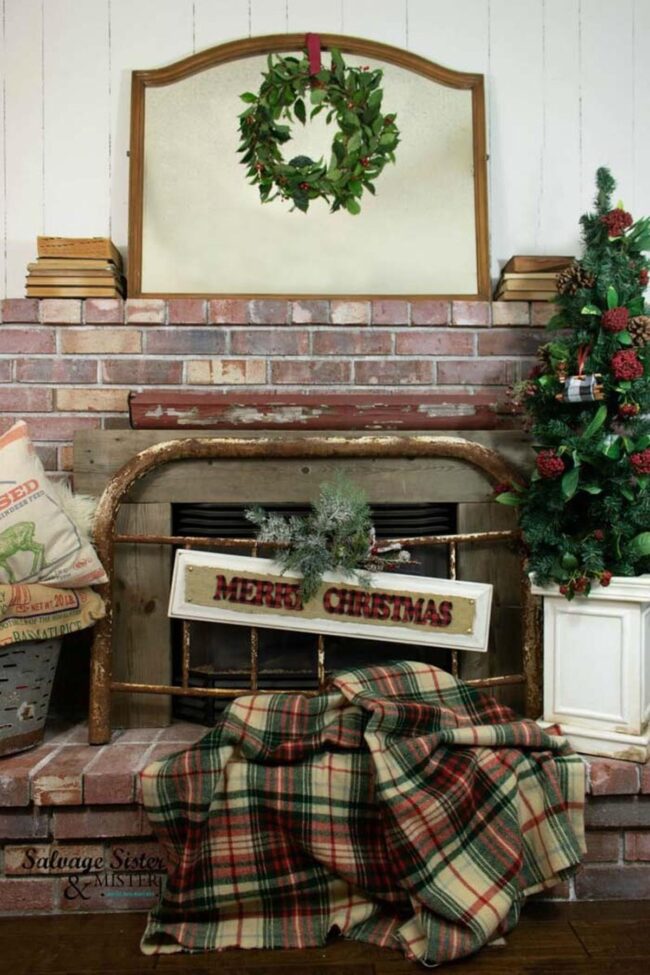 Rustic Fireplace Farmhouse Touch