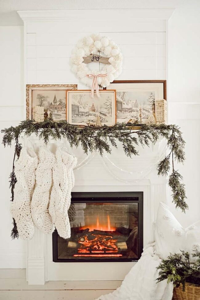 Old-Time Winter Mantel Art