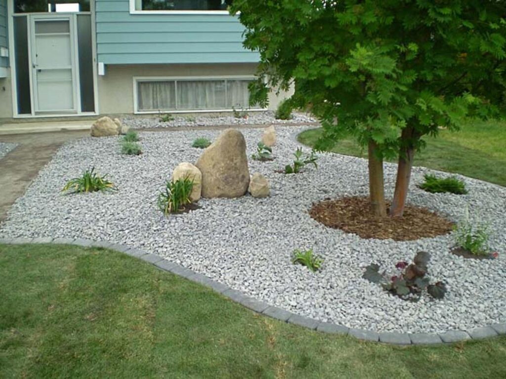 28 Gorgeous White Rock Landscaping Designs to Elevate Your Front Yard