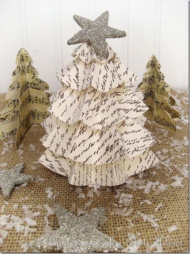 Miniature Sheet Music Trees