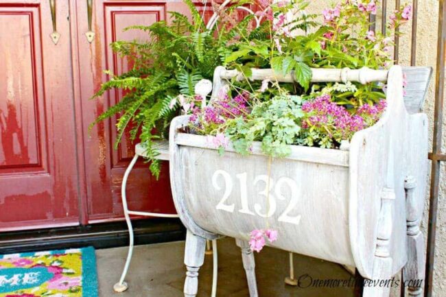 Vintage Sewing Cabinet Planter