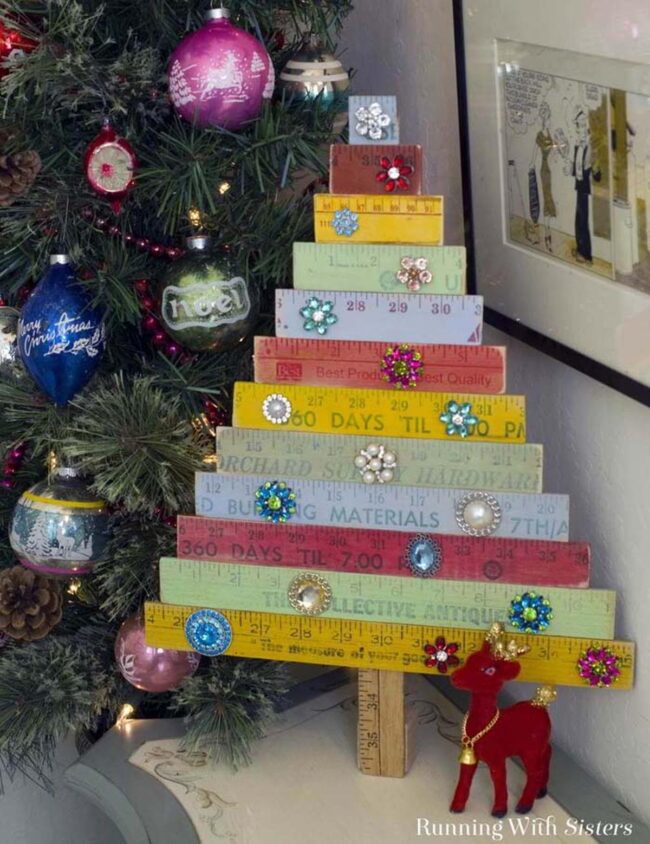 Brooch Yardstick Christmas Tree