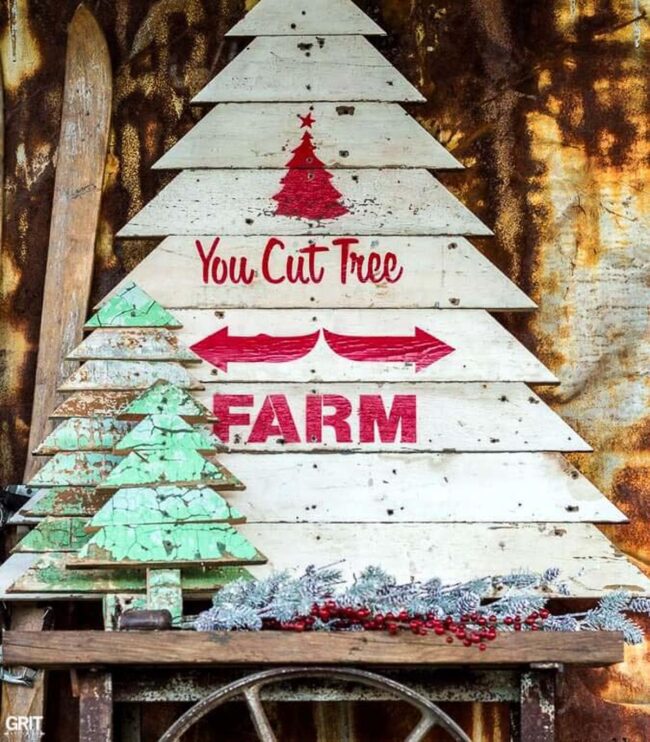 Reclaimed Painted Wooden Trees