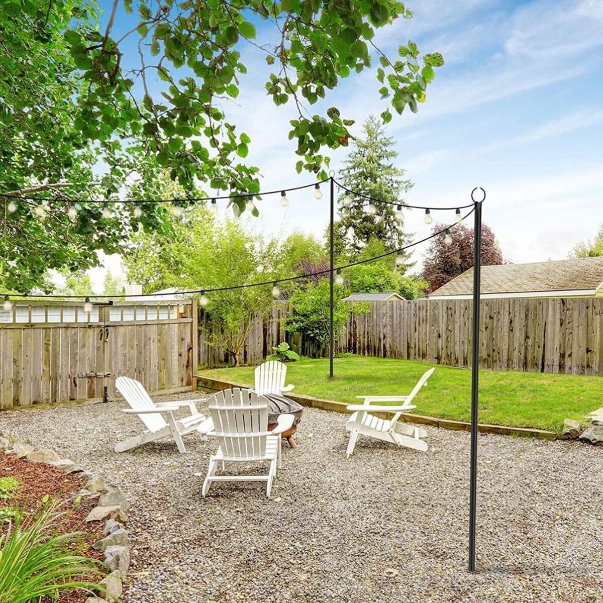 14 DIY Patio Light Pole Ideas for Brighter Evenings