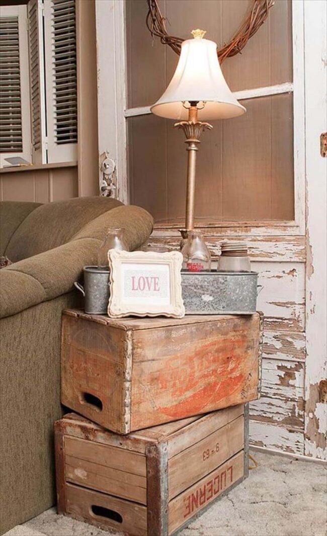 Stacked Crate Nightstand