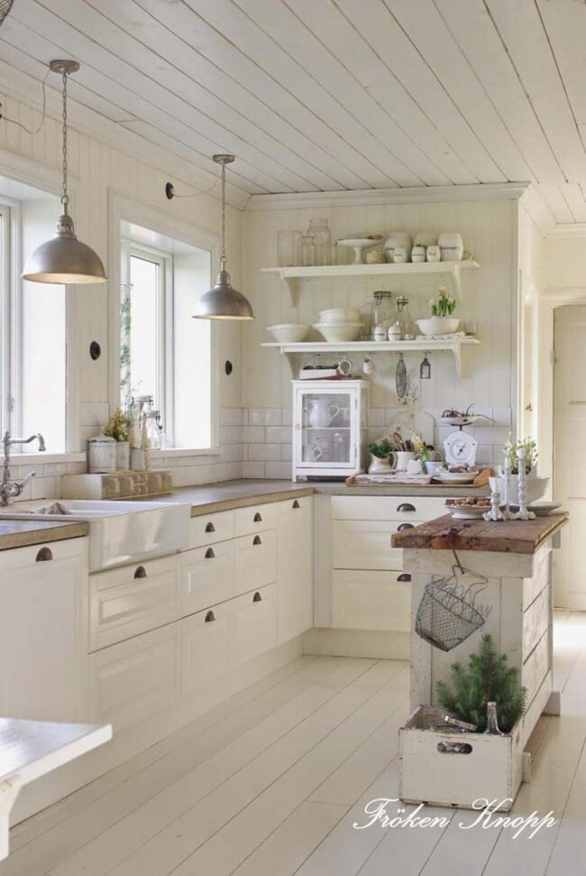 Antique White Cottage Charm