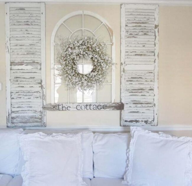 Repurposed Window Headboard