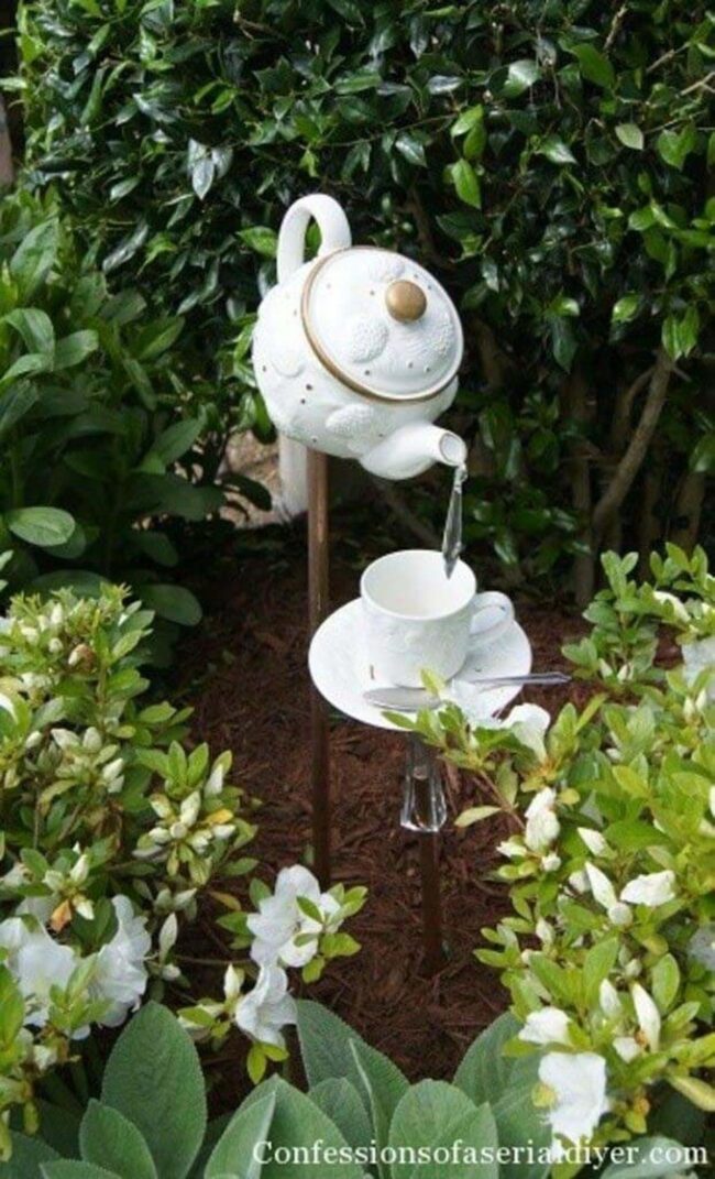 Tea Set Garden Decor