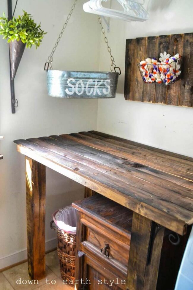 Reclaimed Wood Folding Table