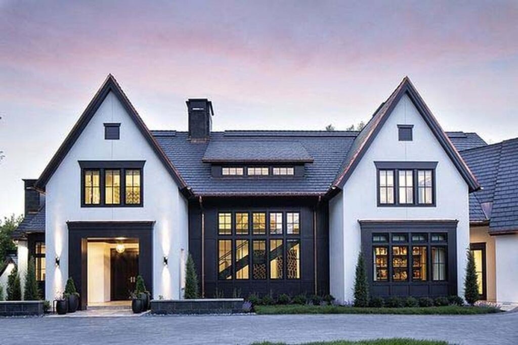 20 Modern White House Black Trim Designs to Inspire You