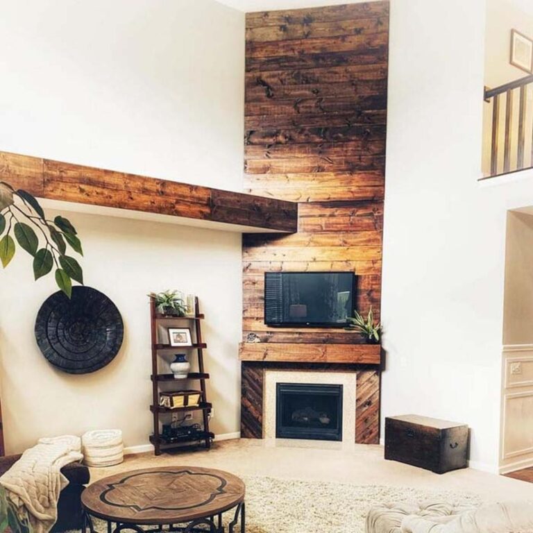 A closer look at Dark Wood Accent Wall Ideas