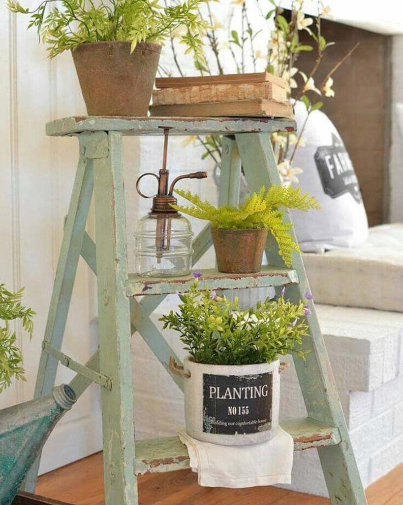 36 Stunning Repurposed Ladder Ideas for a Rustic Flair