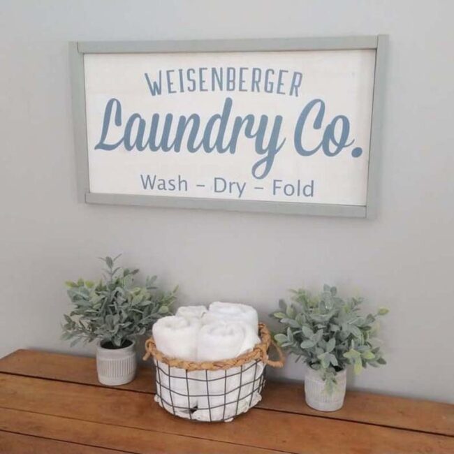 Personalized Laundry Wall Art