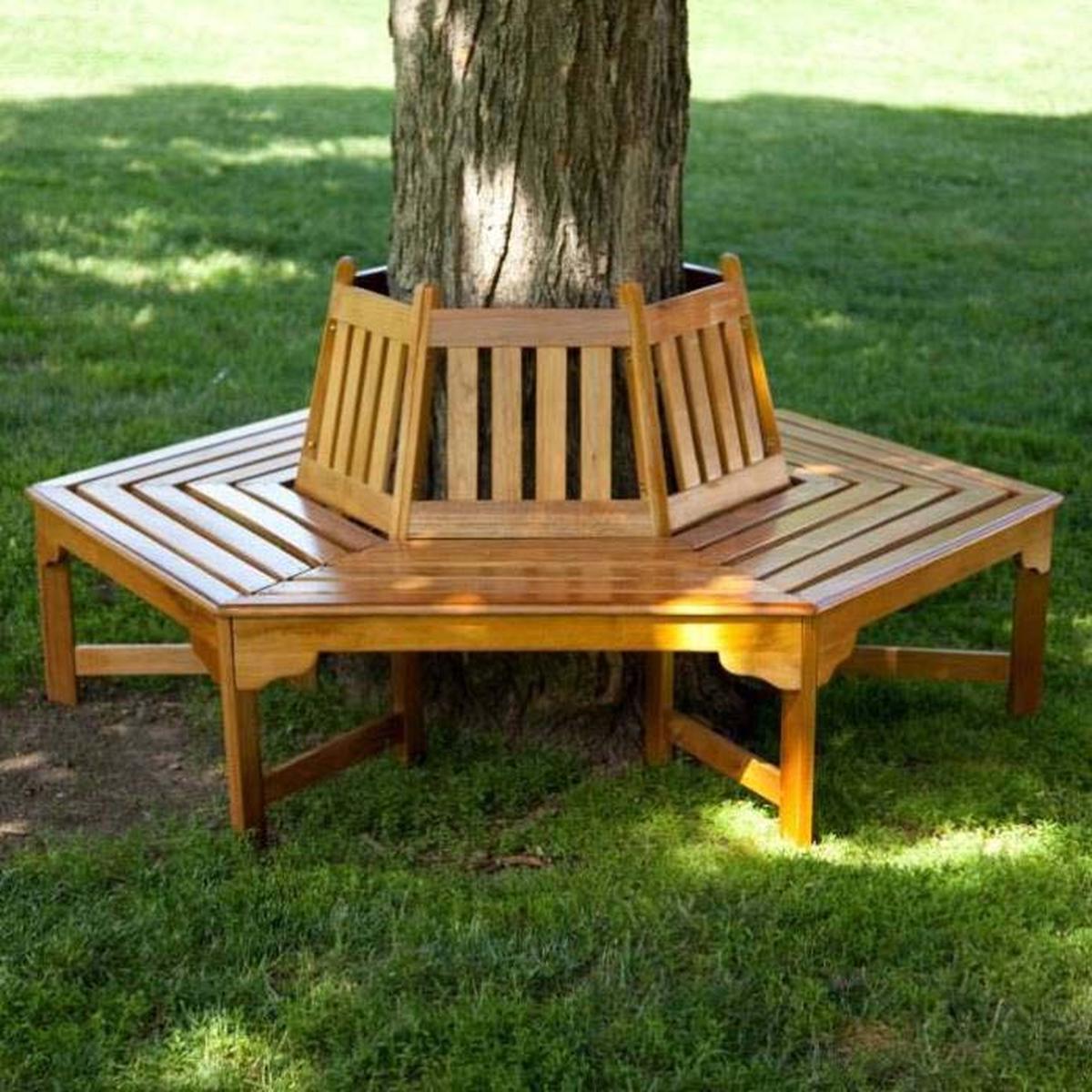 54 Beautiful Bench Around Tree Ideas to Transform Your Garden Space