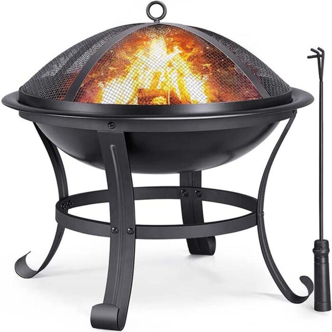 YAHEETECH 22 Outdoor Wood Burning Firepit