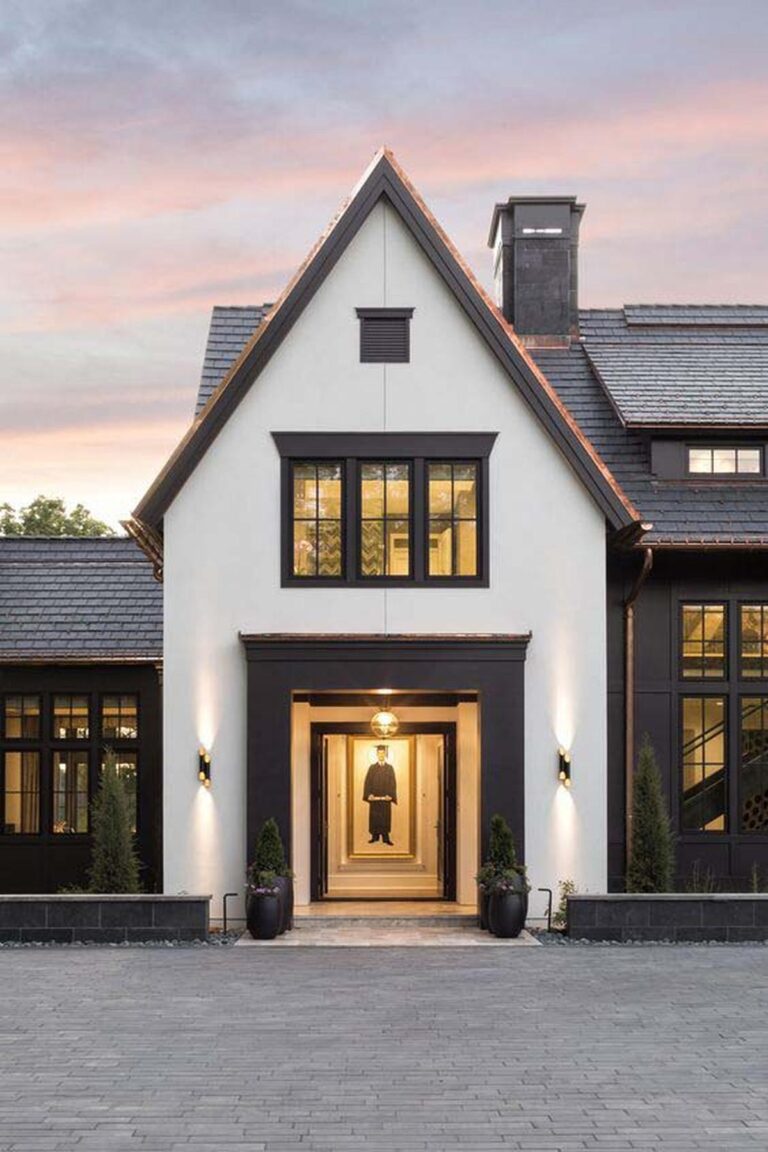 20 Modern White House Black Trim Designs to Inspire You