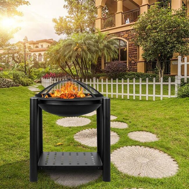 Powe 27.5 H x 20.4 W Iron Outdoor Fire Pit