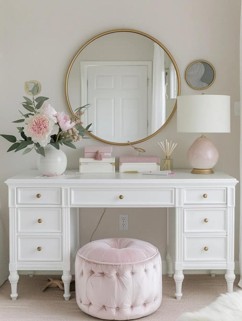 Chic Pink Vanity Solutions for Small Spaces: Style Meets Functionality