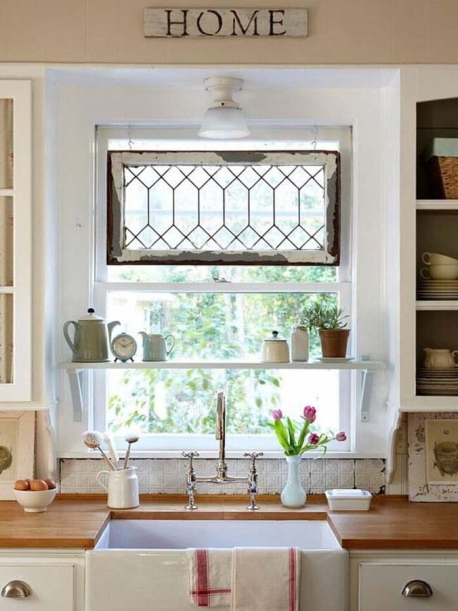 Vintage Window Over Sink