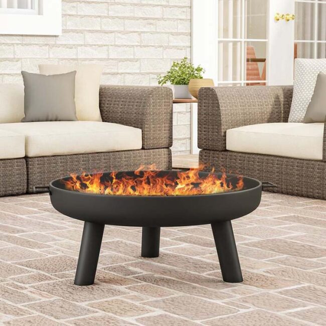 Janke 13.5 H x 27.55 W Steel Wood Burning Outdoor Fire Pit