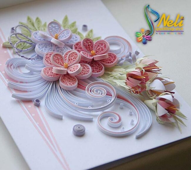 Pastel Quilling Cards with Blooms