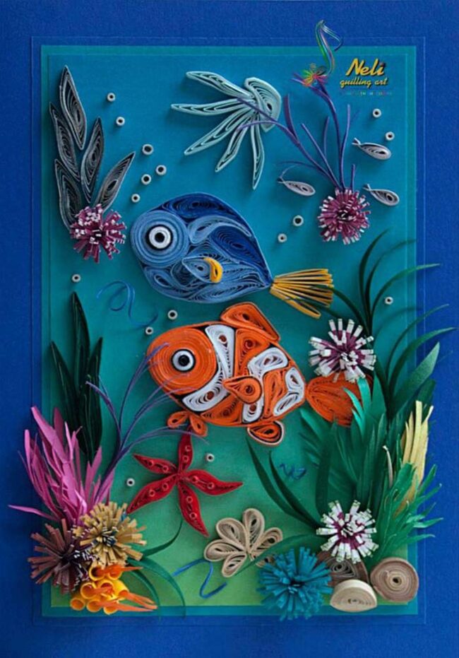 Lush Blue Marine Quilling Cards