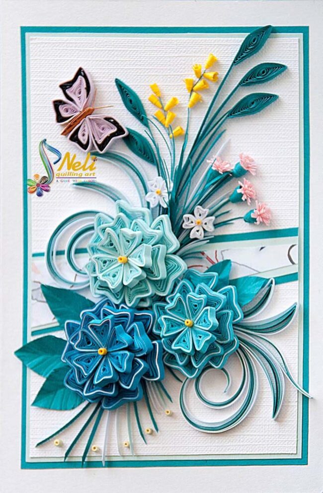Teal Whimsy with Floral Accents