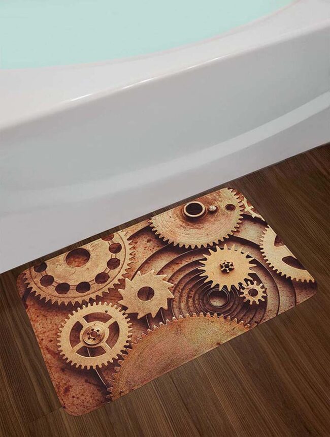 Get a Unique look with an Inside-the-Clocks Themed Bath Mat