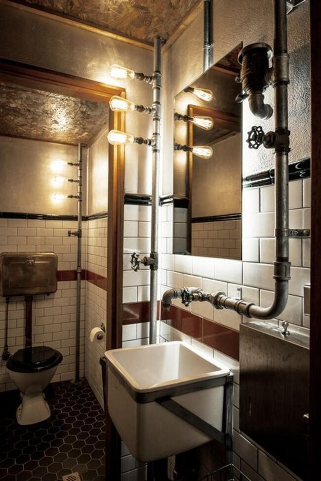 Upgrade Your Steampunk Bathroom with Lights