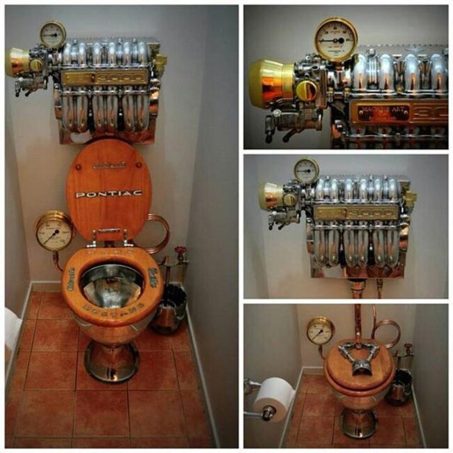 Be Bold with an Industrial Steampunk Toilet