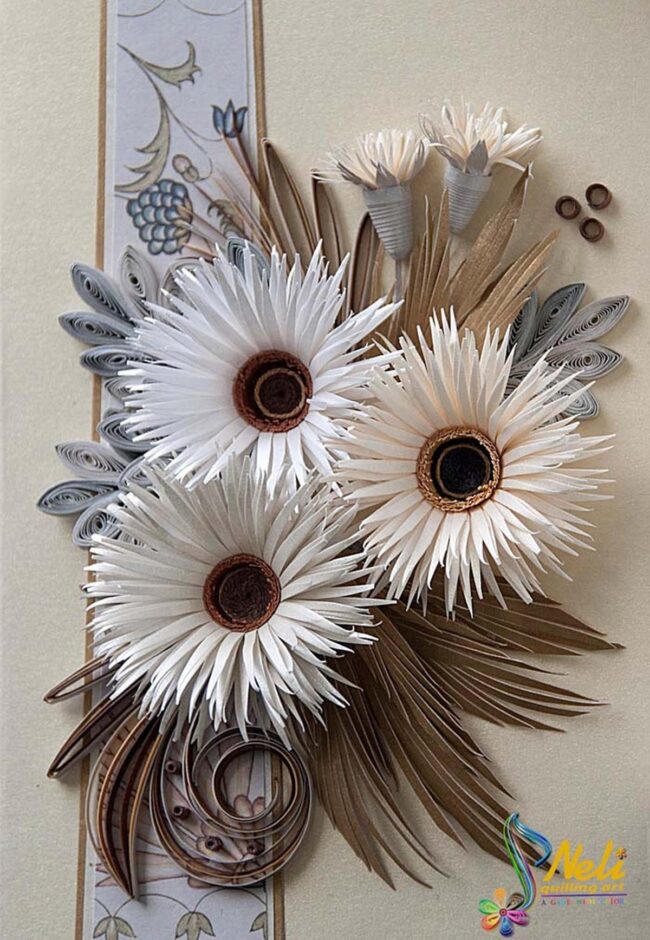 Creamy Floral Quilling Cards
